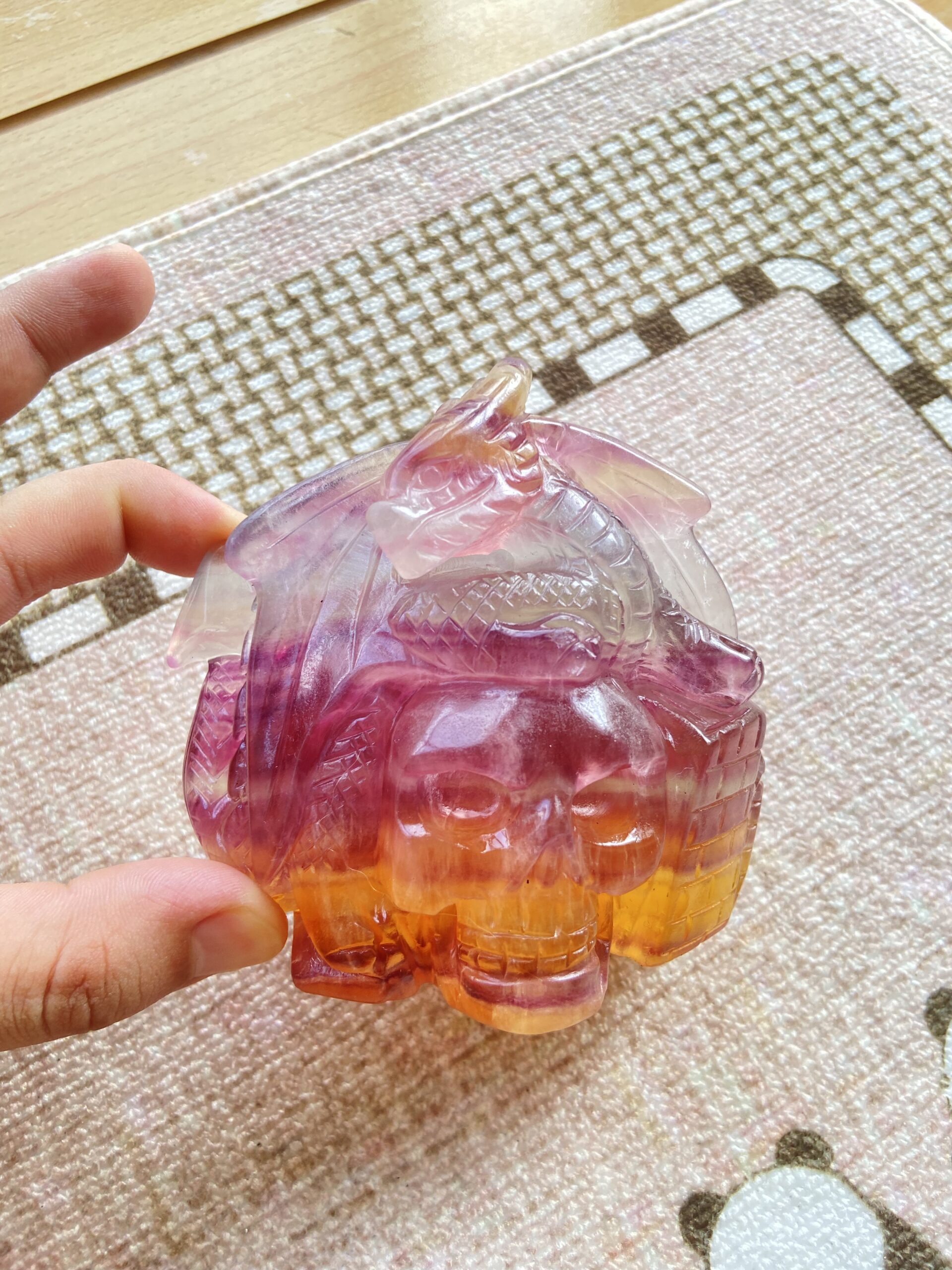 微信图片_20250822152259 Fluorite dragon carving decorative rainbow fluorite home decoration festival gift - Image 1